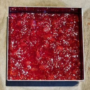 Gâteau fruits rouges et nougat
