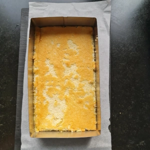Gâteau pêche jaune et vanille