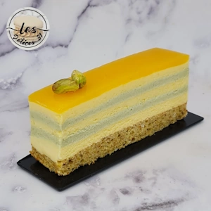 Gâteau pêche pistache