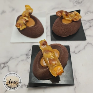 Entremet poire noisette