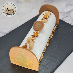 Bûche vanille cacahuète