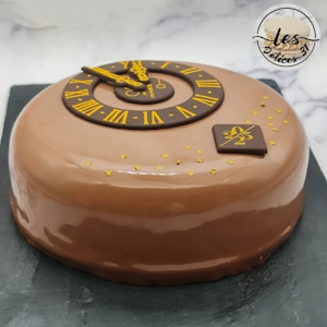 Entremet poire chocolat et noisette